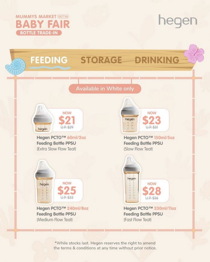 Hegen-Bottle-Trade-In-Promotion-at-Mummys-Market-Baby-Fair-1 2–4 October 2026: Hegen: Bottle Trade-In Promotion at Mummys Market Baby Fair, Singapore Expo Hall 5 Booth C02