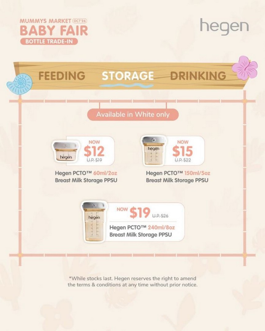 Hegen-Bottle-Trade-In-Promotion-at-Mummys-Market-Baby-Fair-2 2–4 October 2026: Hegen: Bottle Trade-In Promotion at Mummys Market Baby Fair, Singapore Expo Hall 5 Booth C02