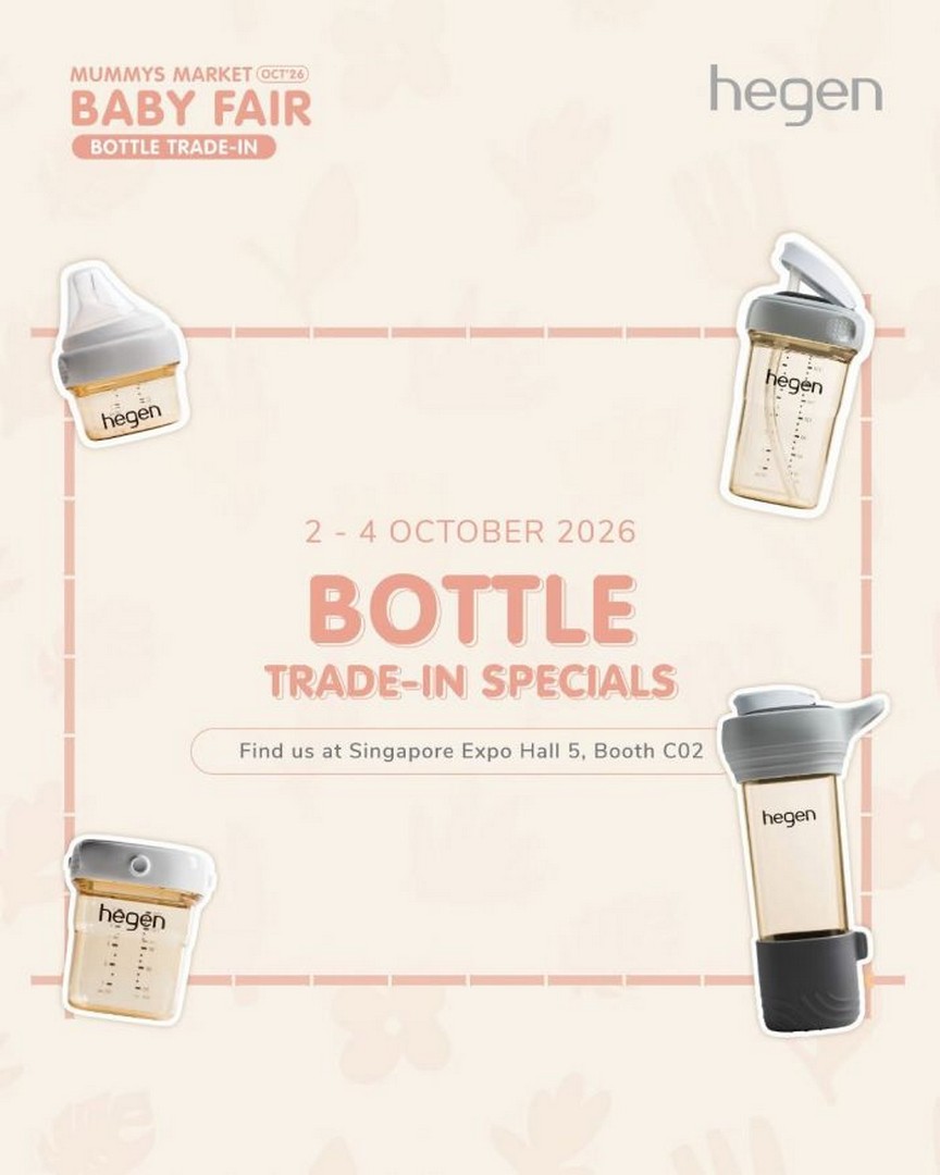 Hegen-Bottle-Trade-In-Promotion-at-Mummys-Market-Baby-Fair 2–4 October 2026: Hegen: Bottle Trade-In Promotion at Mummys Market Baby Fair, Singapore Expo Hall 5 Booth C02