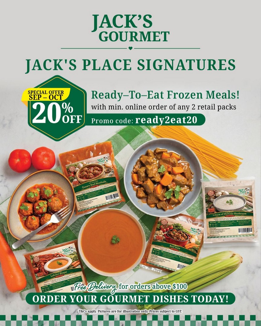 Jacks-Place-20-Off-Signature-Ready-To-Eat-Frozen-Meals 22 September-31 October 2026: Jack’s Place: 20% Off Signature Ready-To-Eat Frozen Meals Promotion with Free Delivery Above $100