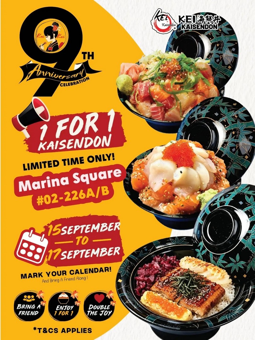 Kei-Kaisendon-1-for-1-Seafood-Bowl-Promotion-1 15-17 September 2026: Kei Kaisendon: 1-for-1 Seafood Bowl Promotion at Marina Square, Singapore