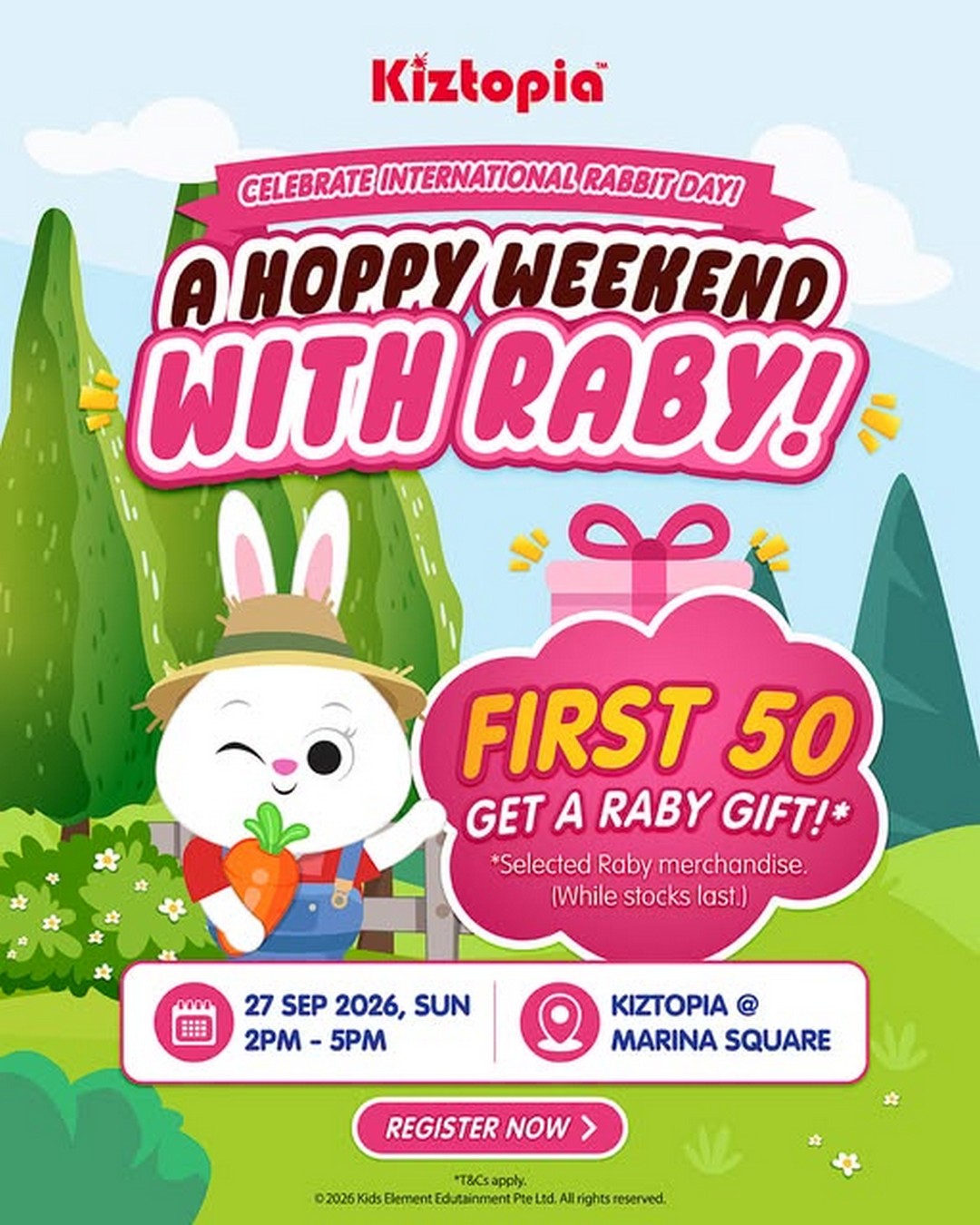 Kiztopia-Singapore-A-Hoppy-Weekend-with-Raby-Family-Event 27 September 2026: Kiztopia Singapore: A Hoppy Weekend with Raby Family Event and Free Gift Promotion at Kiztopia Marina Square