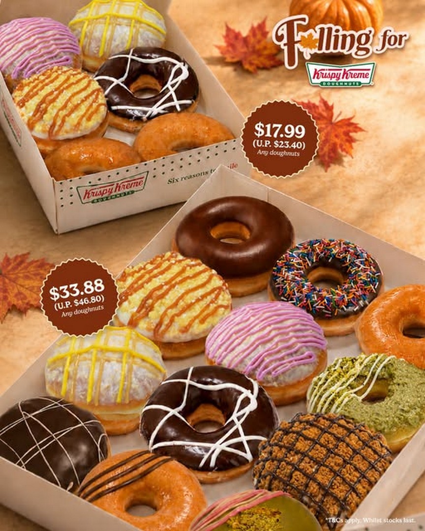 Krispy-Kreme-Singapore-Doughnut-Box-Promotion 8 September 2026 Onwards: Krispy Kreme Singapore: Doughnut Box Promotion with Half Dozen from $17.99 and Dozen from $33.88