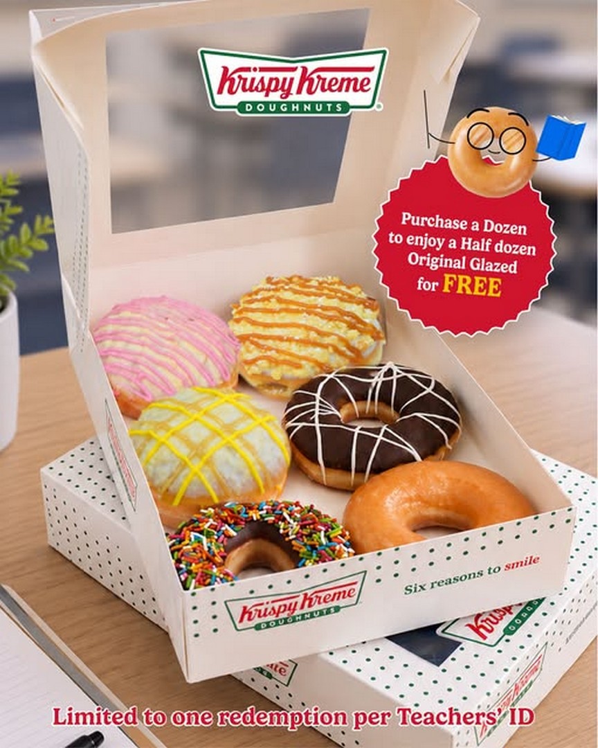 Krispy-Kreme-Singapore-Teachers-Day-Promotion-1 4 September 2026: Krispy Kreme Singapore: Teachers’ Day Promotion – Buy a Dozen Doughnuts and Get 6 Original Glazed Doughnuts Free, One-Day-Only Offer