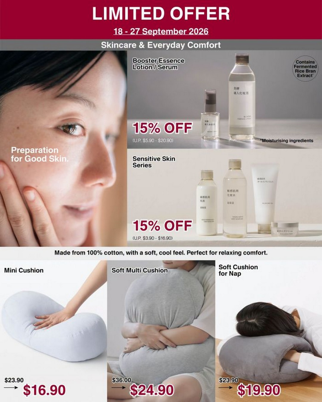 MUJI-Limited-Time-Promotion-on-Clothing-Skincare-Homeware-4 18-27 September 2026: MUJI: Limited-Time Promotion on Clothing, Skincare, Homeware and Everyday Essentials at Selected Stores