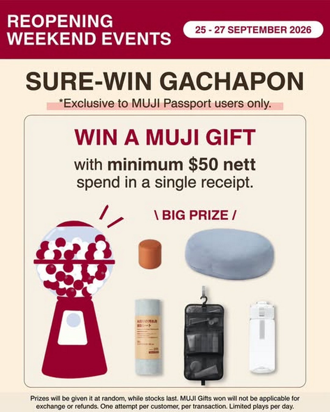 MUJI-Tampines-1-Reopening-Promotion-with-Giveaways-1 25-30 September 2026: MUJI Tampines 1: Reopening Promotion with Giveaways, Sure-Win Gachapon, Free Jute Bag & Special Deals