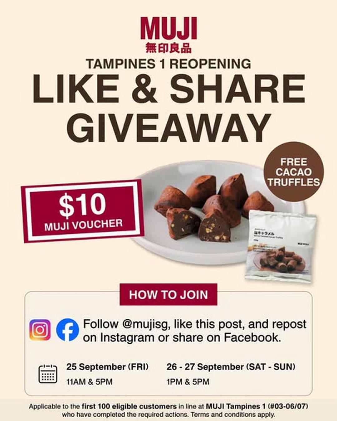 MUJI-Tampines-1-Reopening-Promotion-with-Giveaways 25-30 September 2026: MUJI Tampines 1: Reopening Promotion with Giveaways, Sure-Win Gachapon, Free Jute Bag & Special Deals
