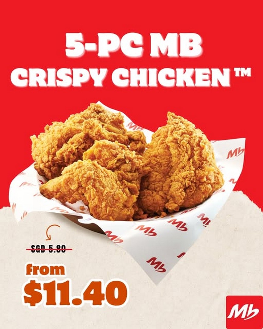 Marrybrown-Singapore-5-PC-MB-Crispy-Chicken-Promotion 28 September 2026 onwards: Marrybrown Singapore: 5-PC MB Crispy Chicken Promotion From $11.40, Available at Nearest Outlet