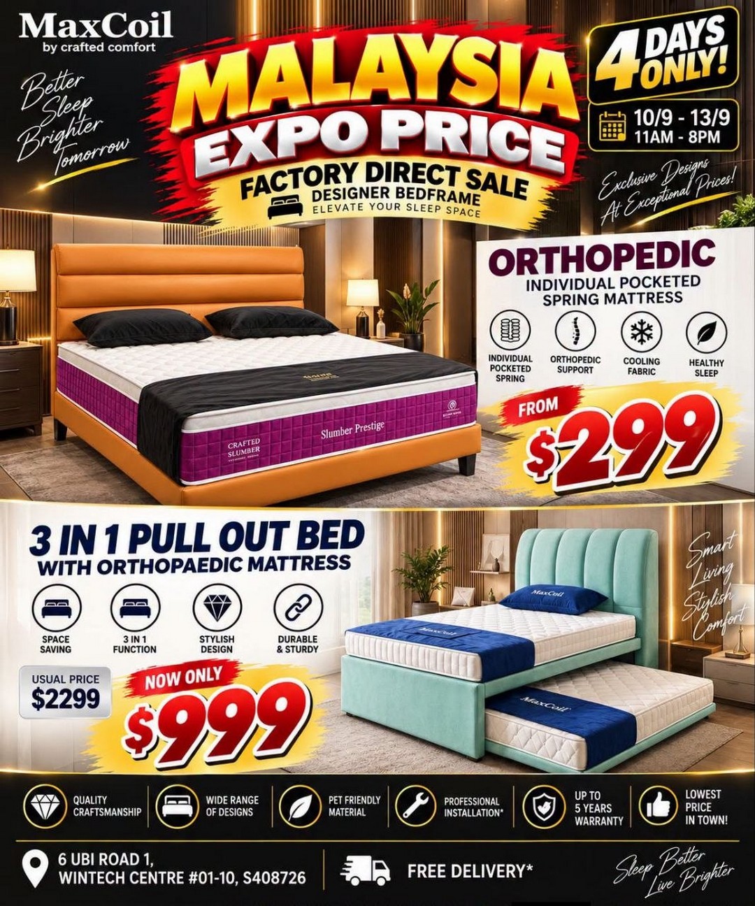 MaxCoil-Singapore-Malaysia-Expo-Price-Furniture-Sale-4 10-13 September 2026: MaxCoil Singapore: Malaysia Expo Price Furniture Sale with Up to 80% Off Mattresses, Bedframes, Sofas & More