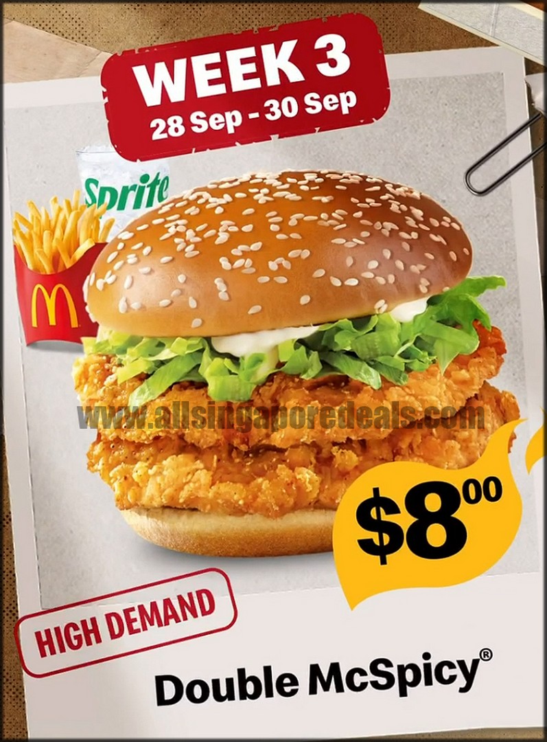McDonalds-Singapore-8-Double-McSpicy®-Meal-Promotion 28-30 September 2026: McDonald’s Singapore: $8 Double McSpicy® Meal Promotion For McSpicy® Insiders