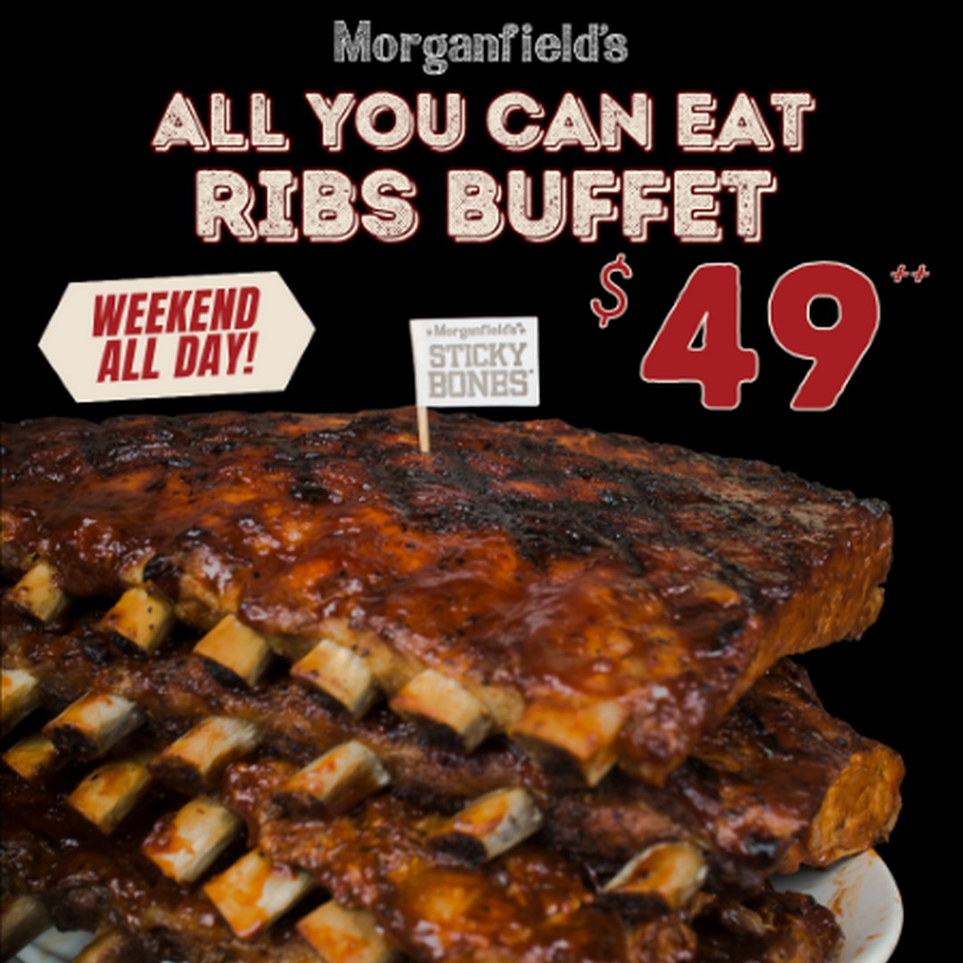 Morganfields-Weekend-All-You-Can-Eat-Ribs-Buffet-Promotion 1 September 2026 onwards: Morganfield's: Weekend All You Can Eat Ribs Buffet Promotion at Suntec City with Spare Ribs, Baby Back Ribs and Sides