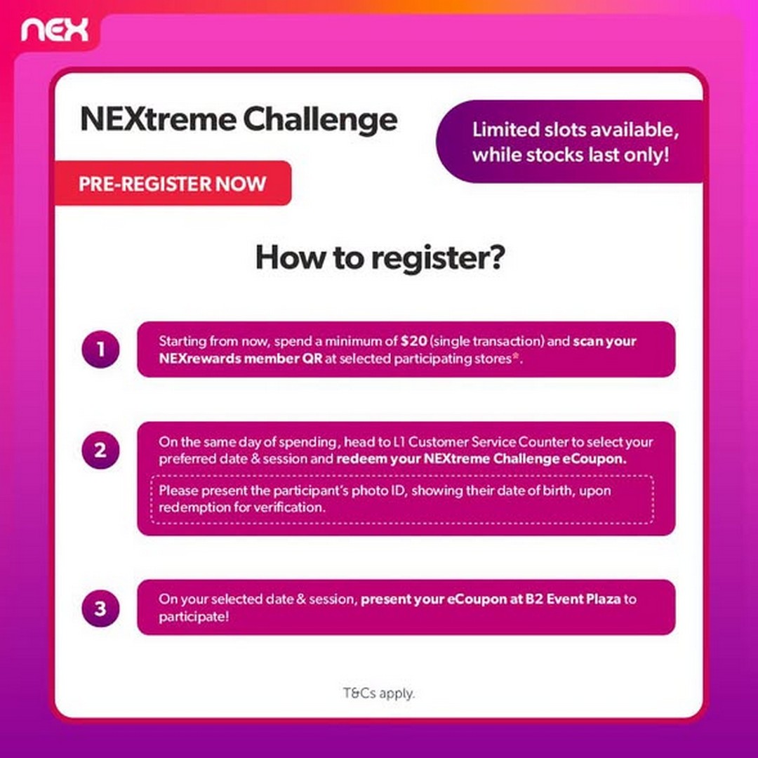 NEX-NEXtreme-Challenge-Fitness-Promotion-at-B2-Event-Plaza-Singapore-2 10-18 October 2026: NEX: NEXtreme Challenge Fitness Promotion at B2 Event Plaza, Singapore