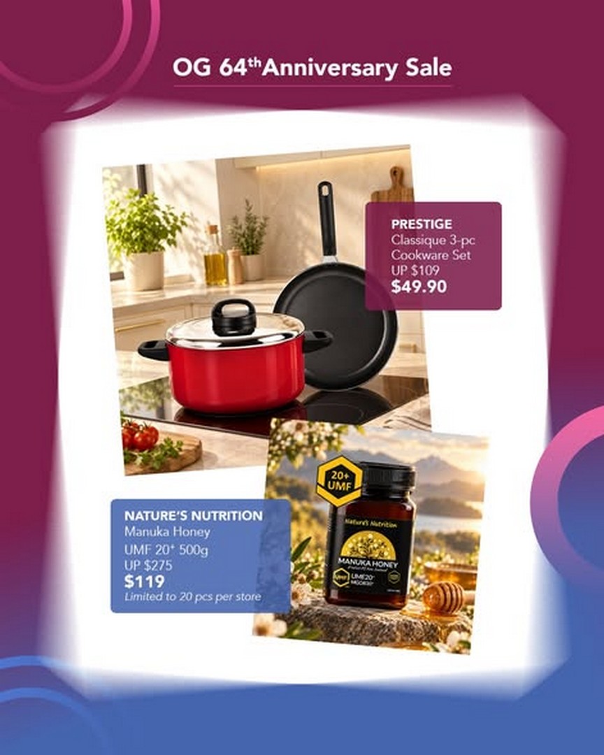 OG-Singapore-64th-Anniversary-Sale-–-20-Off-Storewide-1 Now till 4 October 2026: OG Singapore: 64th Anniversary Sale – 20% Off Storewide at OG Albert and OG People’s Park