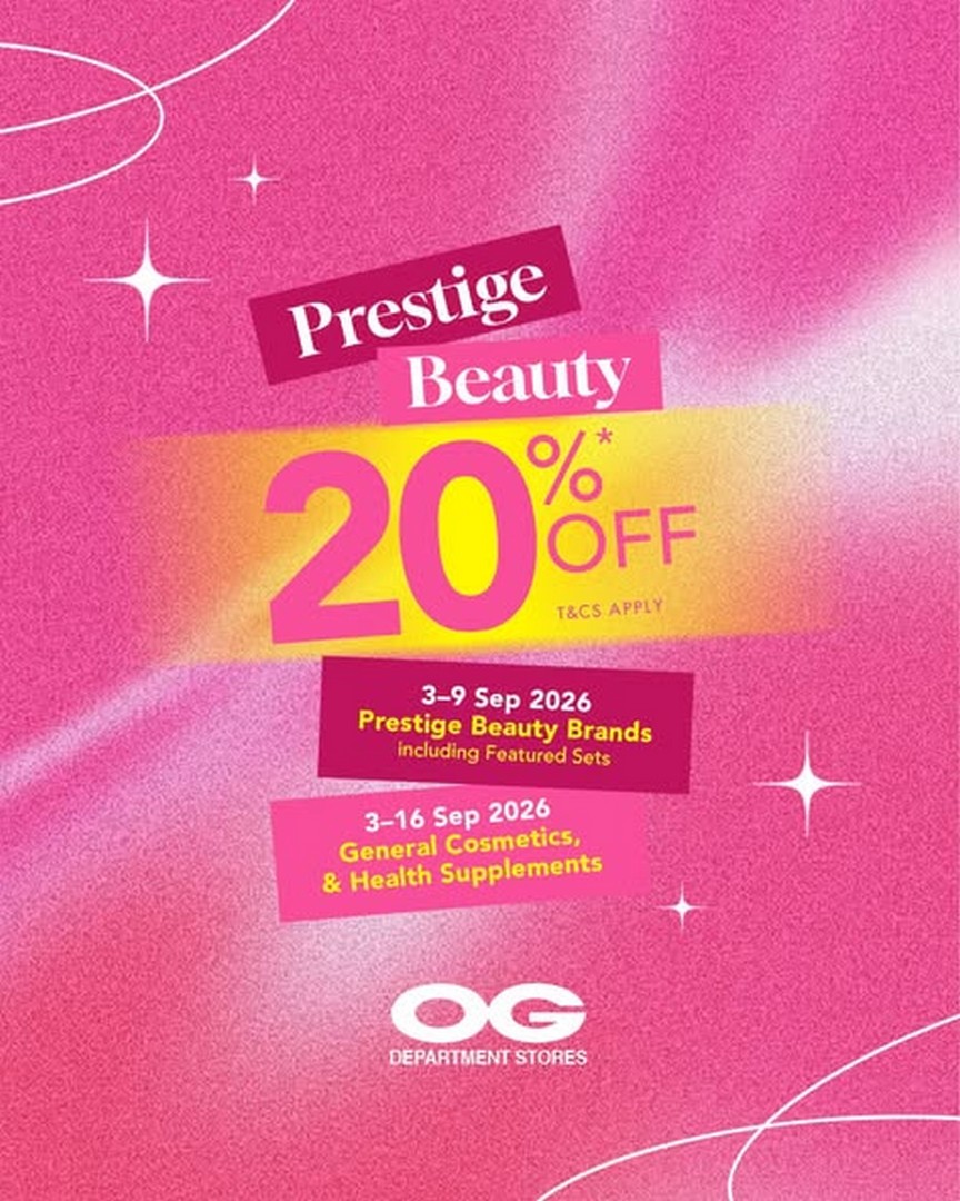 OG-Singapore-Beauty-Wellness-Promotion 3-16 September 2026: OG Singapore: Beauty & Wellness Promotion – Enjoy 20% OFF Selected Beauty, Cosmetics & Health Supplement Favourites In-Store and Online