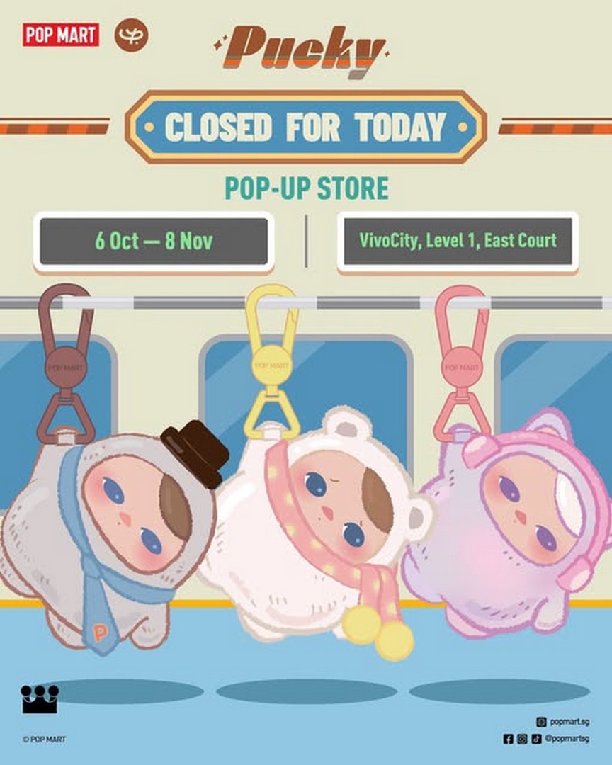 POP-MART-Singapore-PUCKY-Closed-for-Today-Pop-Up-Store-Promotion 6 October-8 November 2026: POP MART Singapore: PUCKY Closed for Today Pop-Up Store Promotion at VivoCity with Exclusive Products and Gifts with Purchase