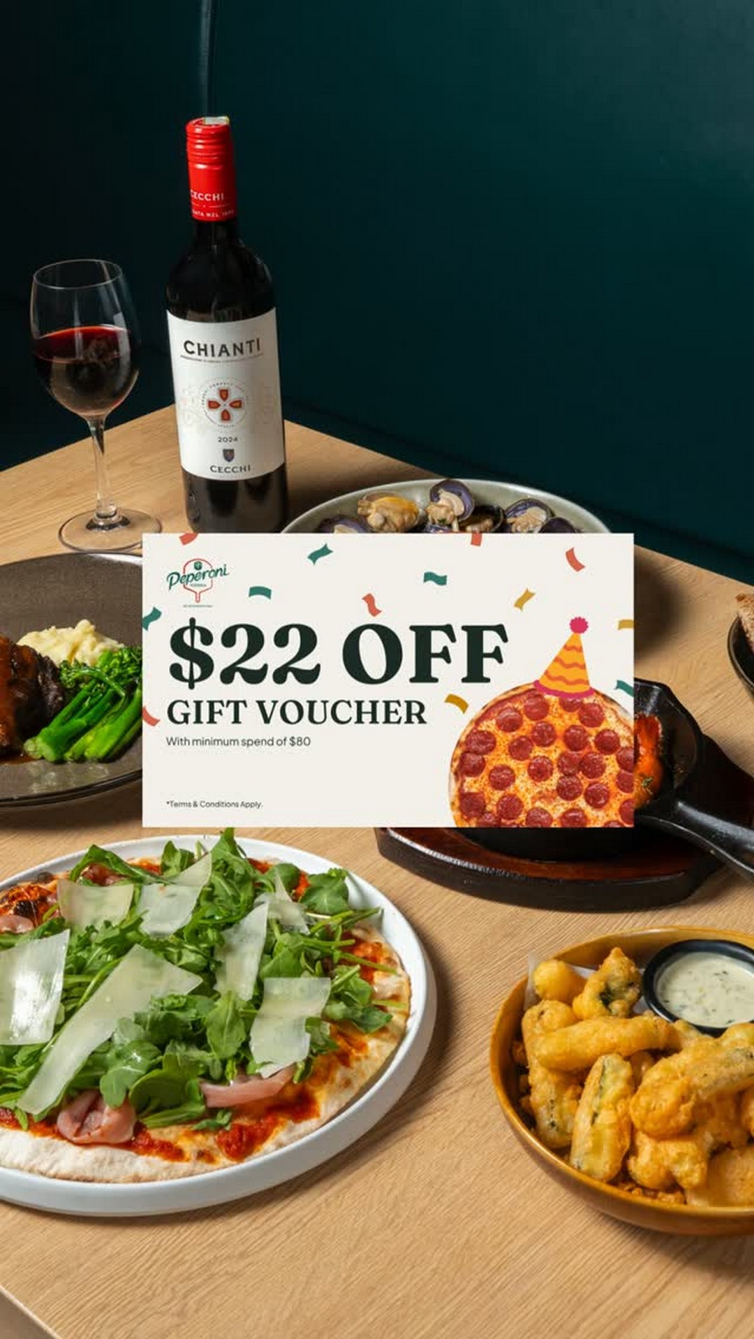 Peperoni-Pizzeria-Get-a-FREE-22-Voucher-with-80-Minimum-Spend 8-14 September 2026: Peperoni Pizzeria: Get a FREE $22 Voucher with $80 Minimum Spend Promotion at Selected Singapore Outlets