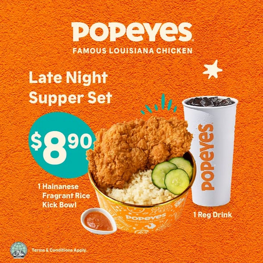 Popeyes-Singapore-Late-Night-Crunch-Promotion-1 7 September 2026 onwards: Popeyes Singapore: Late Night Crunch Promotion with Supper Sets from $8.90