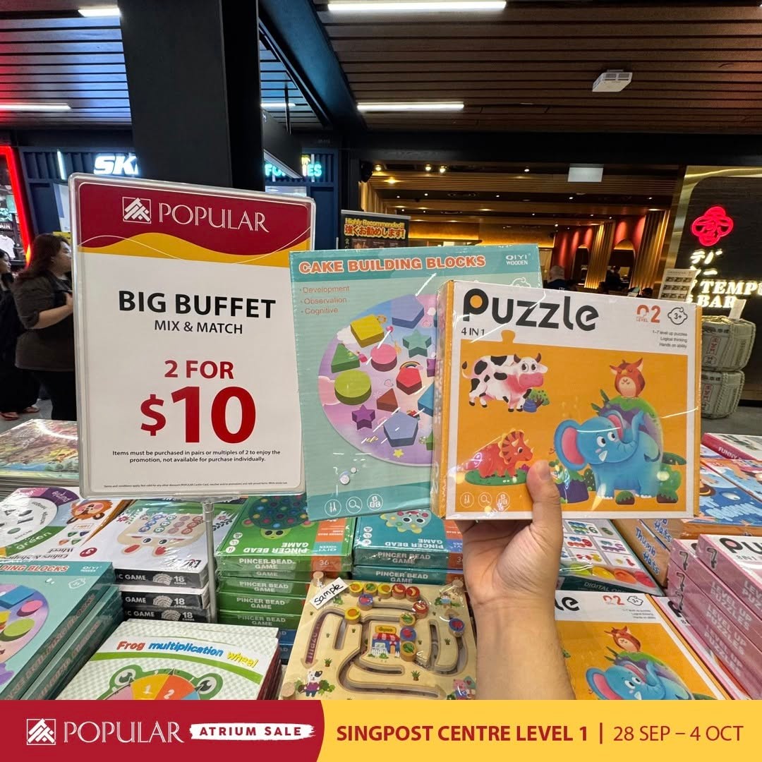 Popular-Bookstore-Atrium-Sale-Promotion-Up-to-70-Off-11 30 September-4 October 2026: Popular Bookstore: Atrium Sale Promotion Up to 70% Off Books, Stationery and More at SingPost Centre Level 1