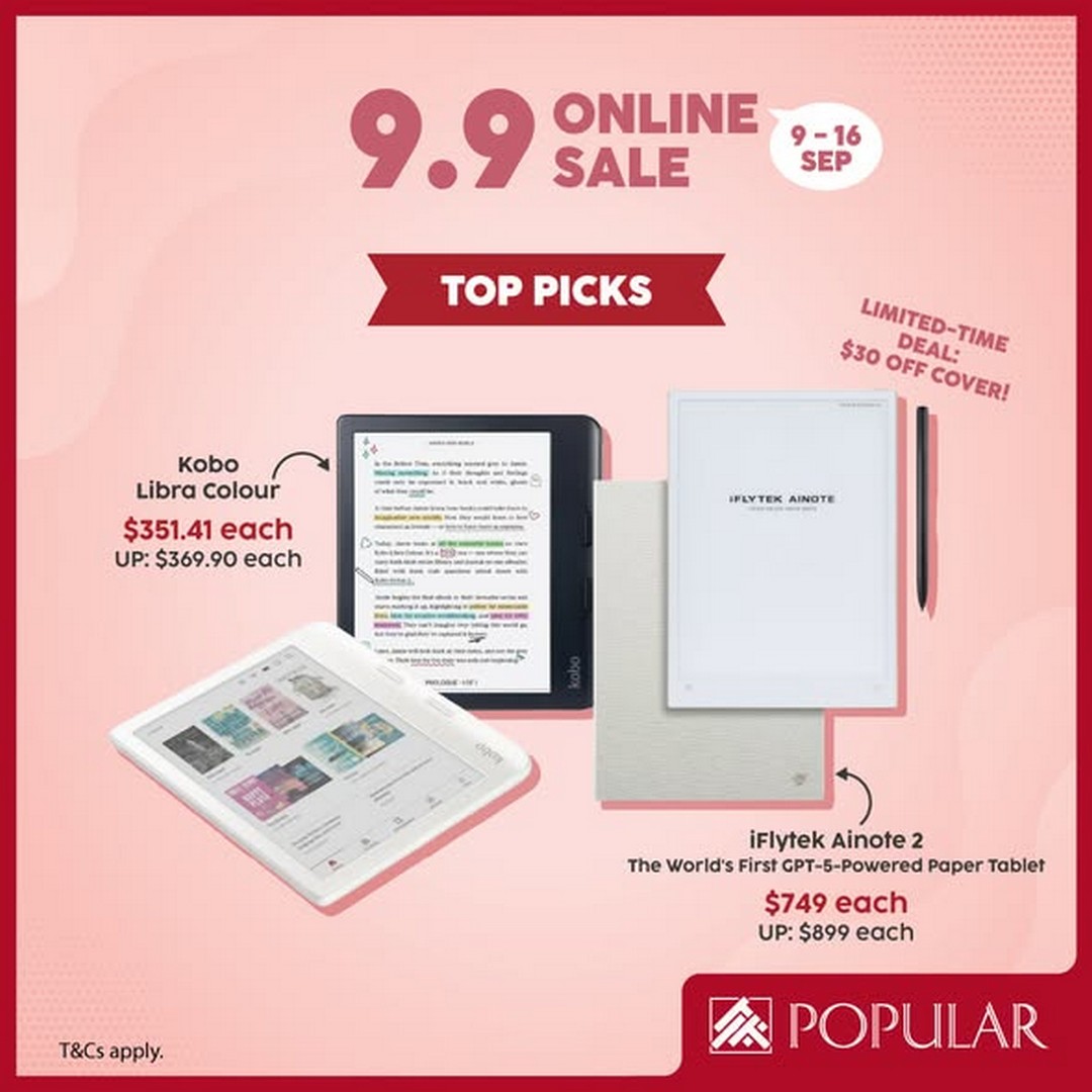 Popular-Bookstore-Singapore-9.9-Online-Sale-3 9–16 September 2026: Popular Bookstore Singapore: 9.9 Online Sale with Extra $9 and $19 Savings on Books, Tech, Stationery and Office Essentials