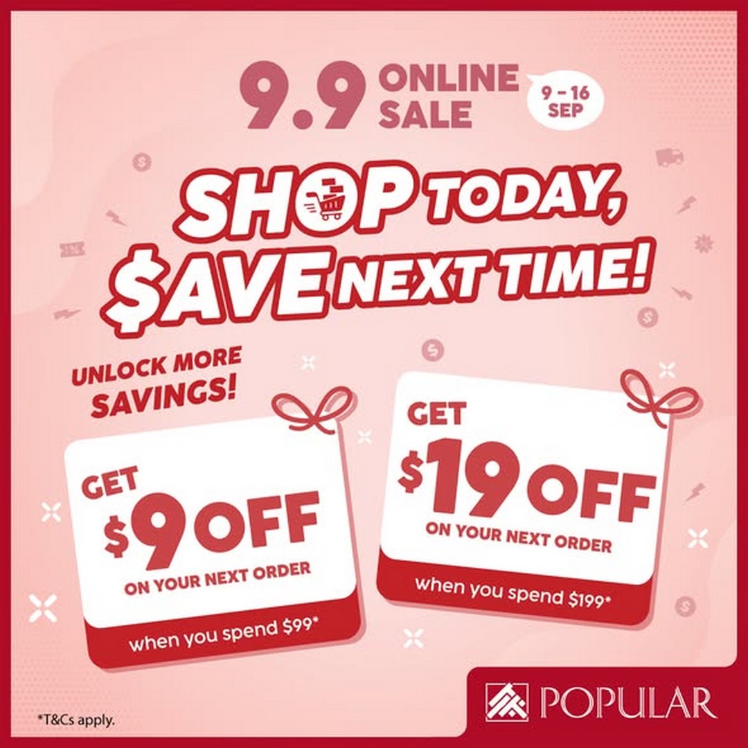 Popular-Bookstore-Singapore-9.9-Online-Sale 9–16 September 2026: Popular Bookstore Singapore: 9.9 Online Sale with Extra $9 and $19 Savings on Books, Tech, Stationery and Office Essentials