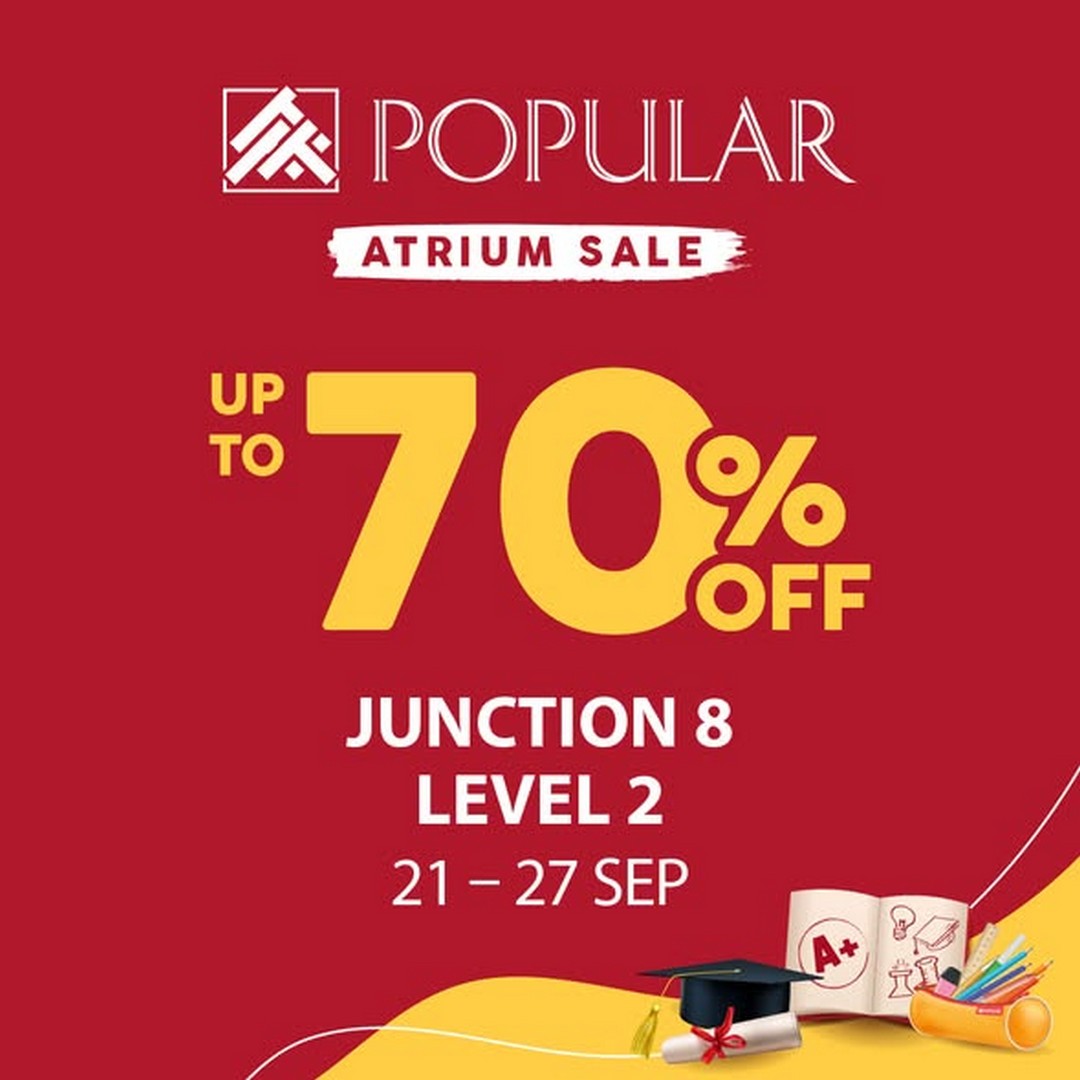 Popular-Bookstore-Singapore-Popular-Atrium-Sale-Promotion 23-27 September 2026: Popular Bookstore Singapore: Popular Atrium Sale Promotion with Up to 70% Off
