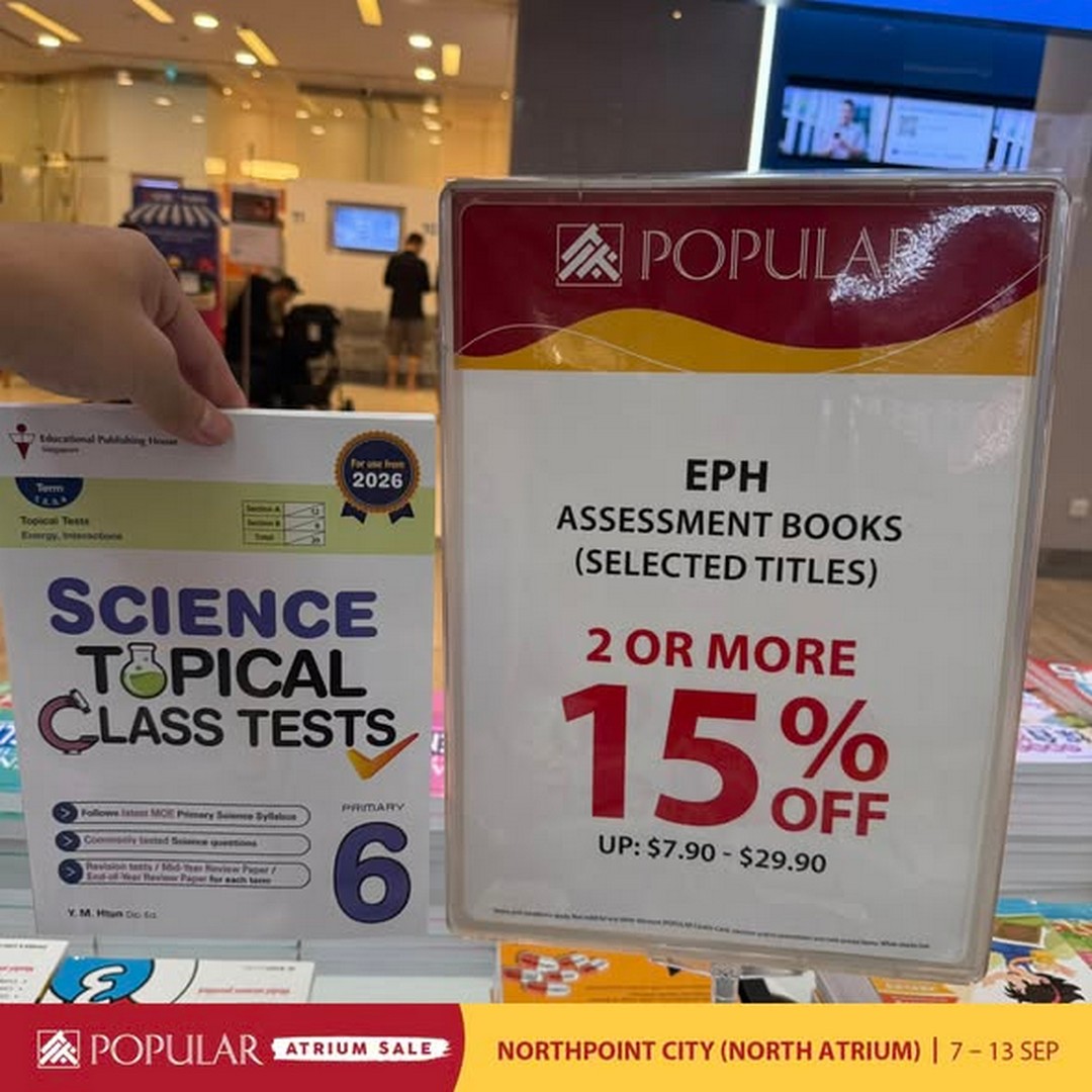 Popular-Bookstore-Singapore-Popular-Atrium-Sale-with-Up-to-70-Off-1-1 Now till 13 September 2026: Popular Bookstore Singapore: Popular Atrium Sale with Up to 70% Off Books, Stationery and More at Northpoint City
