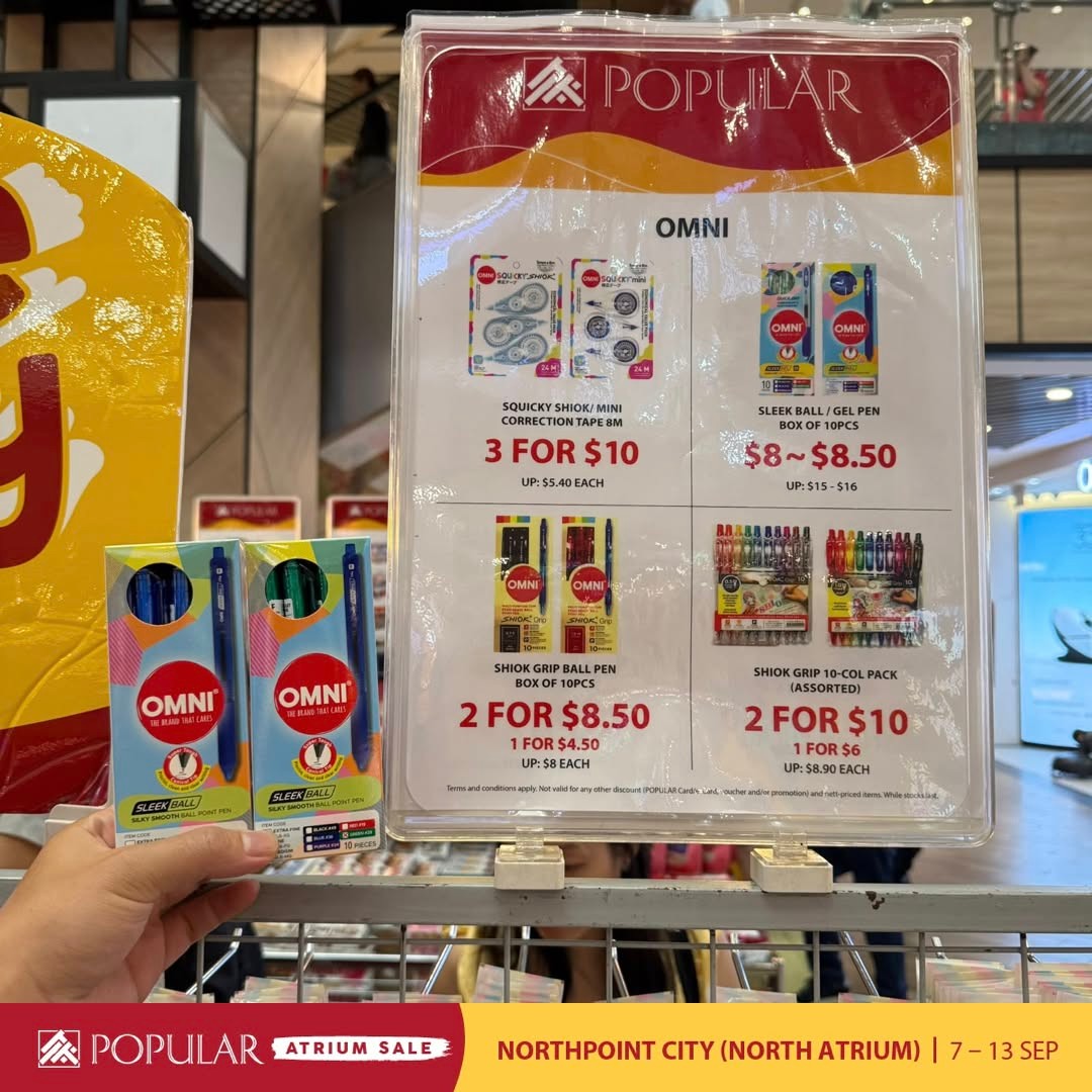 Popular-Bookstore-Singapore-Popular-Atrium-Sale-with-Up-to-70-Off-12-1 Now till 13 September 2026: Popular Bookstore Singapore: Popular Atrium Sale with Up to 70% Off Books, Stationery and More at Northpoint City