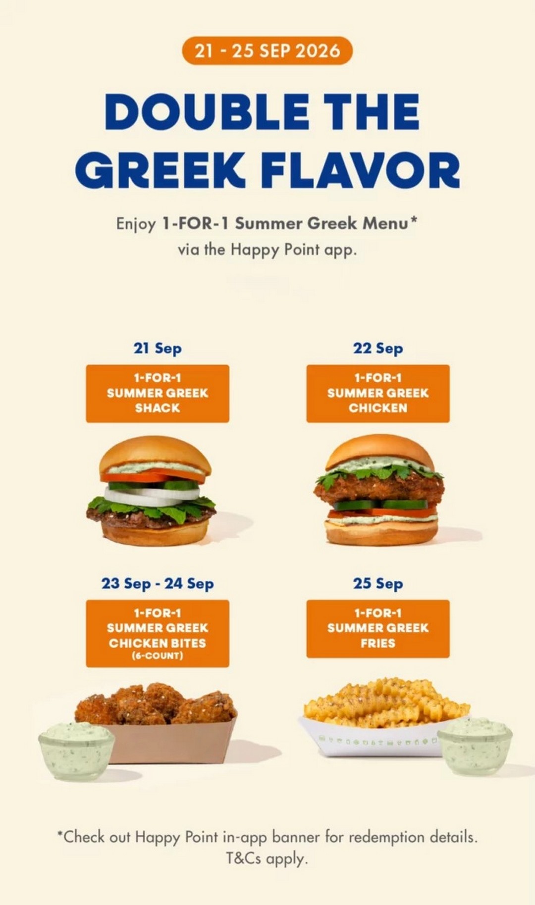 Shake-Shack-Singapore-1-for-1-Summer-Greek-Burgers-Chicken-Bites 21–25 September 2026: Shake Shack Singapore: 1-for-1 Summer Greek Burgers, Chicken Bites & Fries Promotion at Participating Outlets