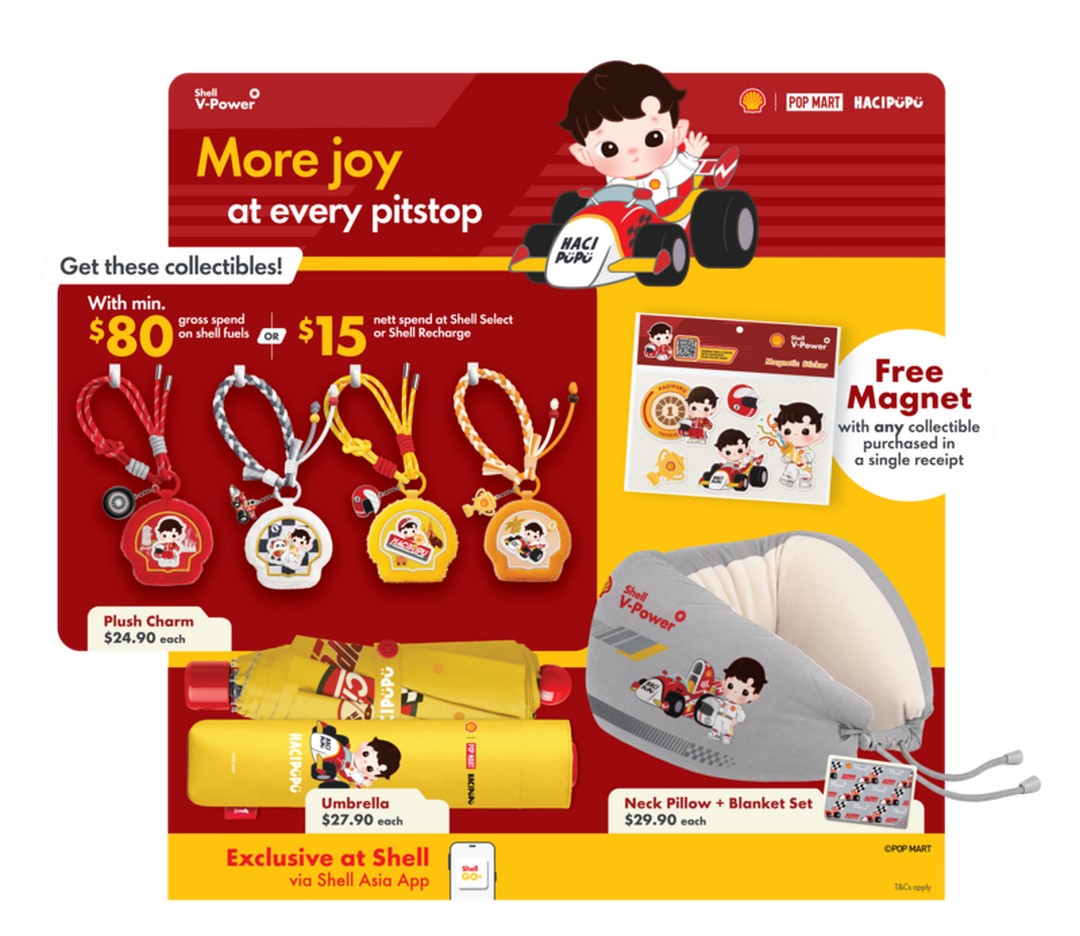 Shell-Singapore-x-POP-MART-HACIPUPU-Little-Racer-Collectibles-1 15 September 2026 onwards: Shell Singapore x POP MART, HACIPUPU Little Racer Collectibles from $24.90, Promotion and Four-Station Stamp Hunt