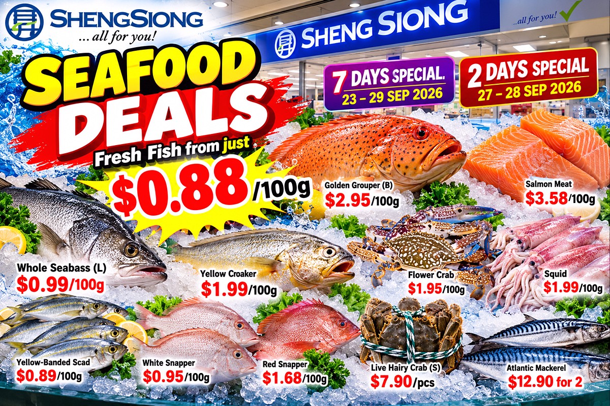 Sheng-Siong-Seafood-Promotion-from-0.88100g-–-27–29-Sep-2026 27–29 September 2026: Sheng Siong Seafood Promotion – Fresh Grouper, Seabass, Threadfin, Salmon & More from $0.88/100g