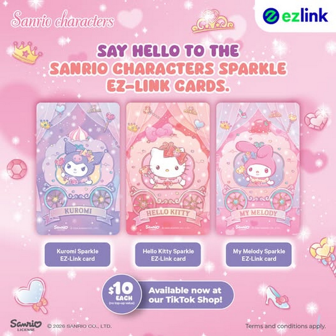 SimplyGo-Singapore-Sanrio-Sparkle-EZ-Link-Cards-Promotion 7 September 2026 onwards: SimplyGo Singapore Sanrio Sparkle EZ-Link Cards Promotion – Get Kuromi, Hello Kitty & My Melody EZ-Link Cards for $10