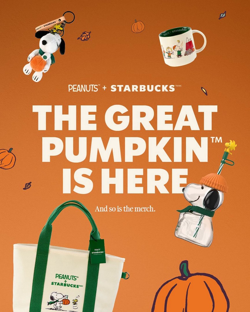Starbucks-Singapore-Peanuts-The-Great-Pumpkin-Collection 15 September 2026 onwards: Starbucks Singapore: Peanuts “The Great Pumpkin” Collection with Snoopy Tumblers, Plushies and Seasonal Merchandise: Promotion