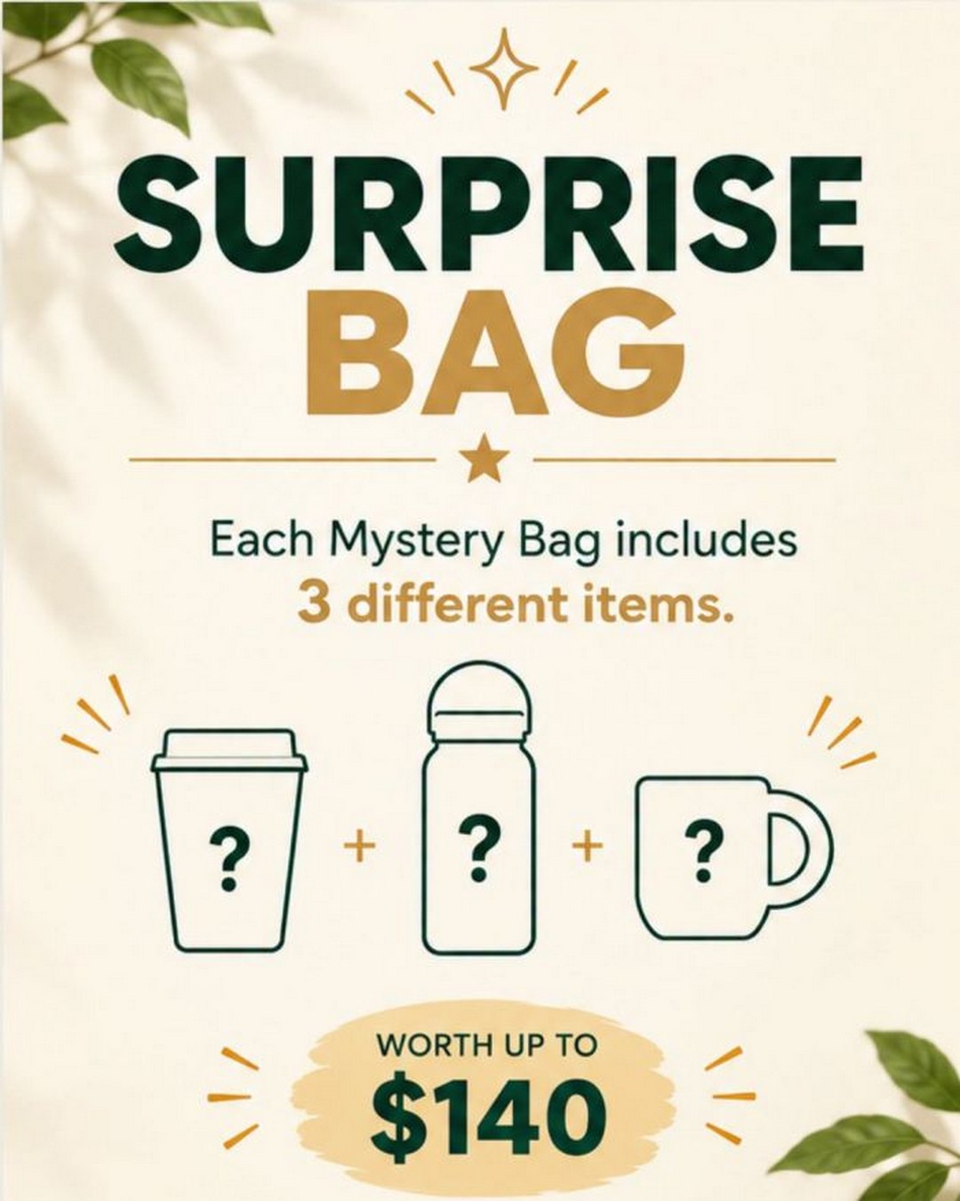 Starbucks-Surprise-Bag-Promotion-–-3-Mystery-Items-Worth-Up 21 September 2026 onwards: Starbucks: Surprise Bag Promotion – 3 Mystery Items Worth Up to $140, Online From 10AM & Available at Selected Stores