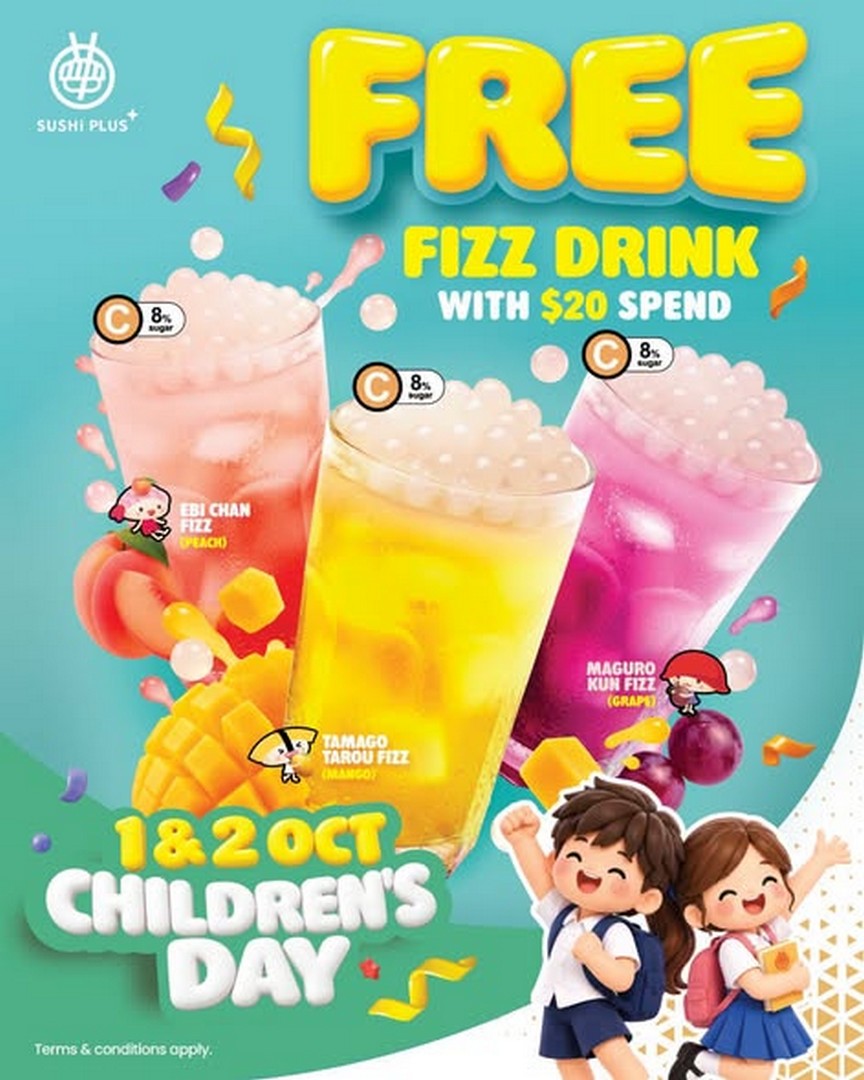 Sushi-Express-Group-Childrens-Day-Promotion-3 1-2 October 2026: Sushi Express Group: Children’s Day Promotion with Free Häagen-Dazs, Fizz Drink or Cream Puffs, Limited-Time Treats Across Singapore