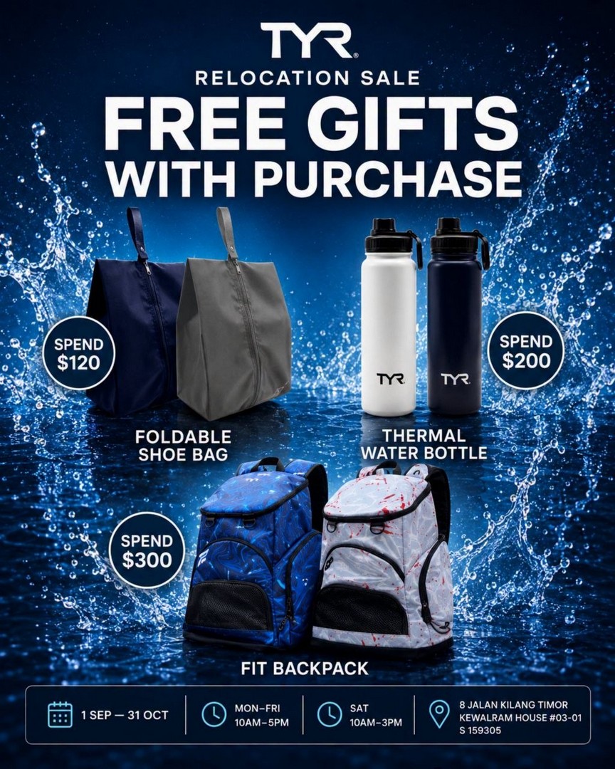 TYR-Singapore-Massive-Relocation-Clearance-Sale-4 1 September-31 October 2026: TYR Singapore: Massive Relocation Clearance Sale with Up to 80% OFF Swimwear, Apparel and Accessories
