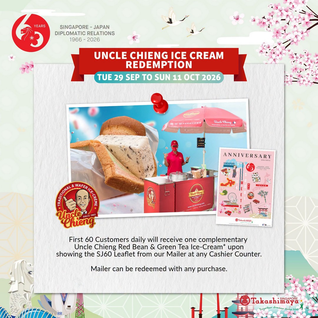 Takashimaya-Department-Store-Singapore-Japan-Friendship-7 29 September-11 October 2026: Takashimaya Department Store: Singapore-Japan Friendship 60th Anniversary Promotion with Free Ice Cream, $10 Voucher, Football Meet & Greet and Live Performances at Takashimaya Square