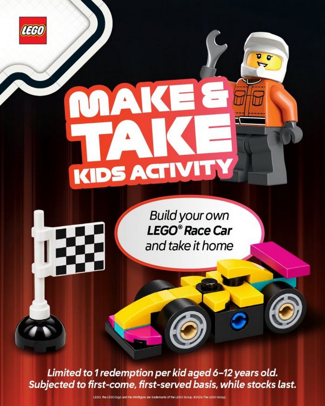 The-Brick-Shop-Free-LEGO-Make-Take-Race-Car-Promotion 19-20 September 2026: The Brick Shop: Free LEGO Make & Take Race Car Promotion at Compass One, 12pm-3pm