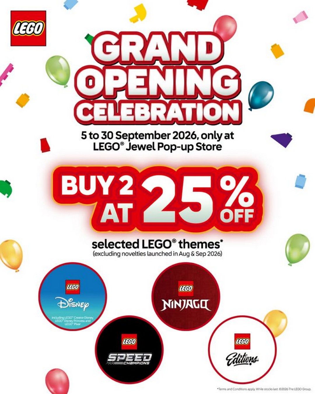The-Brick-Shop-LEGO-Jewel-Pop-up-Store-Grand-Opening-1 5-30 September 2026: The Brick Shop LEGO Jewel Pop-up Store Grand Opening: Buy 2 at 25% Off and Get Free LEGO Gifts