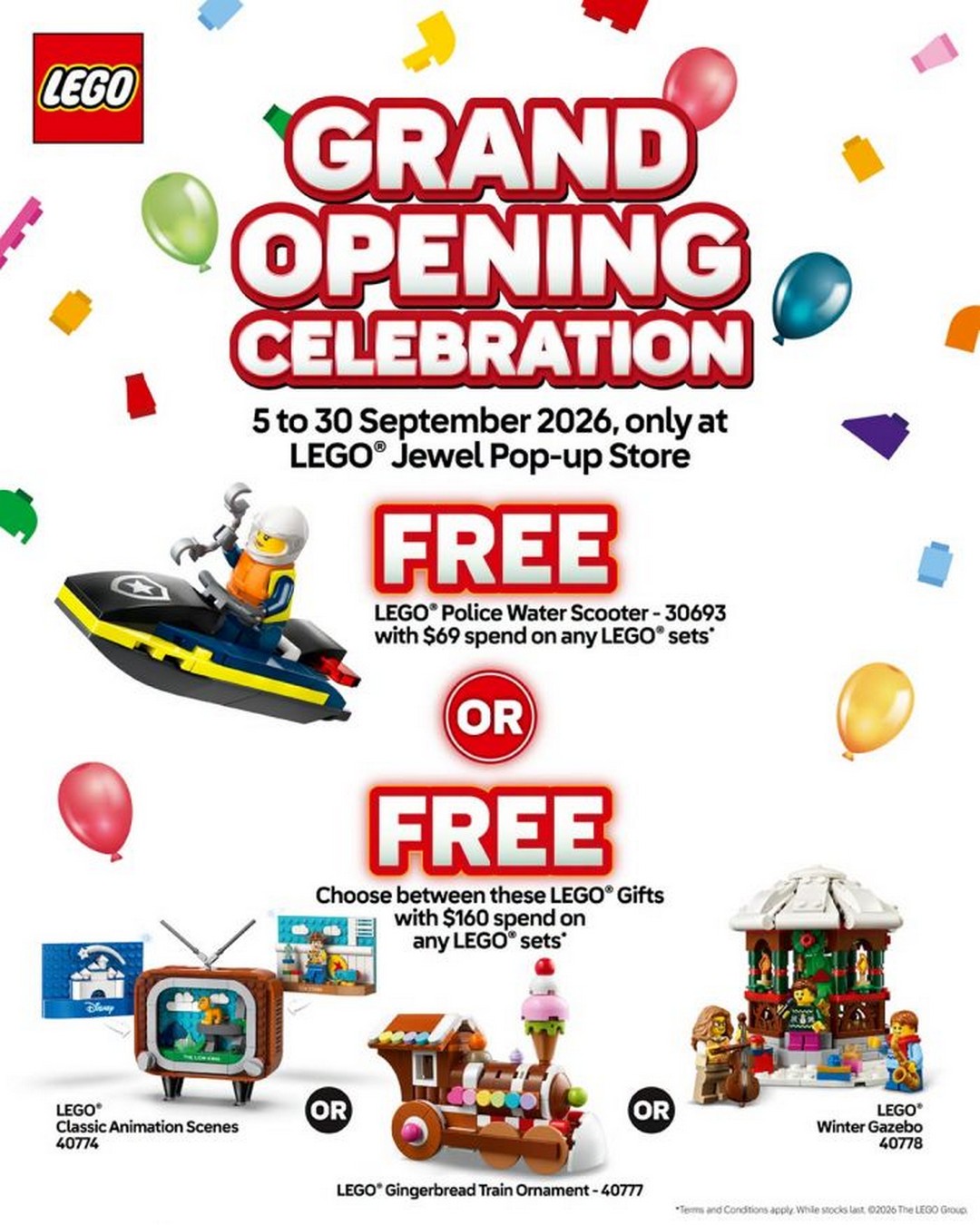 The-Brick-Shop-LEGO-Jewel-Pop-up-Store-Grand-Opening 5-30 September 2026: The Brick Shop LEGO Jewel Pop-up Store Grand Opening: Buy 2 at 25% Off and Get Free LEGO Gifts
