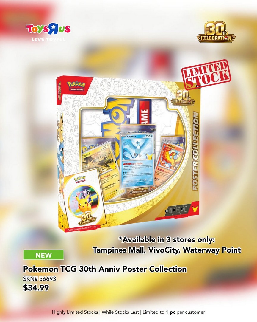 ToysRUs-Singapore-Pokemon-TCG-30th-Celebration-Promotion-5 16 September 2026 onwards: Toys“R”Us Singapore, Pokémon TCG 30th Celebration Promotion, Limited Anniversary Products and Pitch Black Booster Launch at Selected Stores