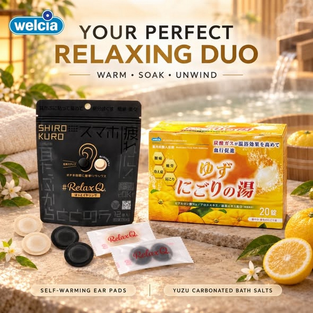 Welcia-Singapore-Relaxation-Promotion-Featuring-RelaxQ-Self-Warming-1 30 September 2026 onwards: Welcia Singapore Relaxation Promotion Featuring RelaxQ Self-Warming Ear Pads and Yuzu Carbonated Bath Salts