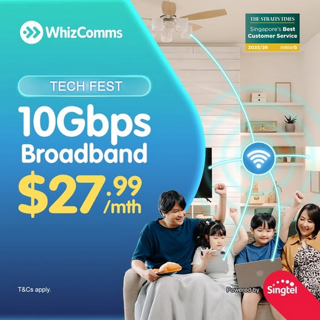 WhizComms-Tech-Fest-Promotion-–-10Gbps-Broadband-at-27.99 1 September 2026 onwards: WhizComms Tech Fest Promotion – 10Gbps Broadband at $27.99/Month with Free Activation, Installation & 180 Days of CAST.SG