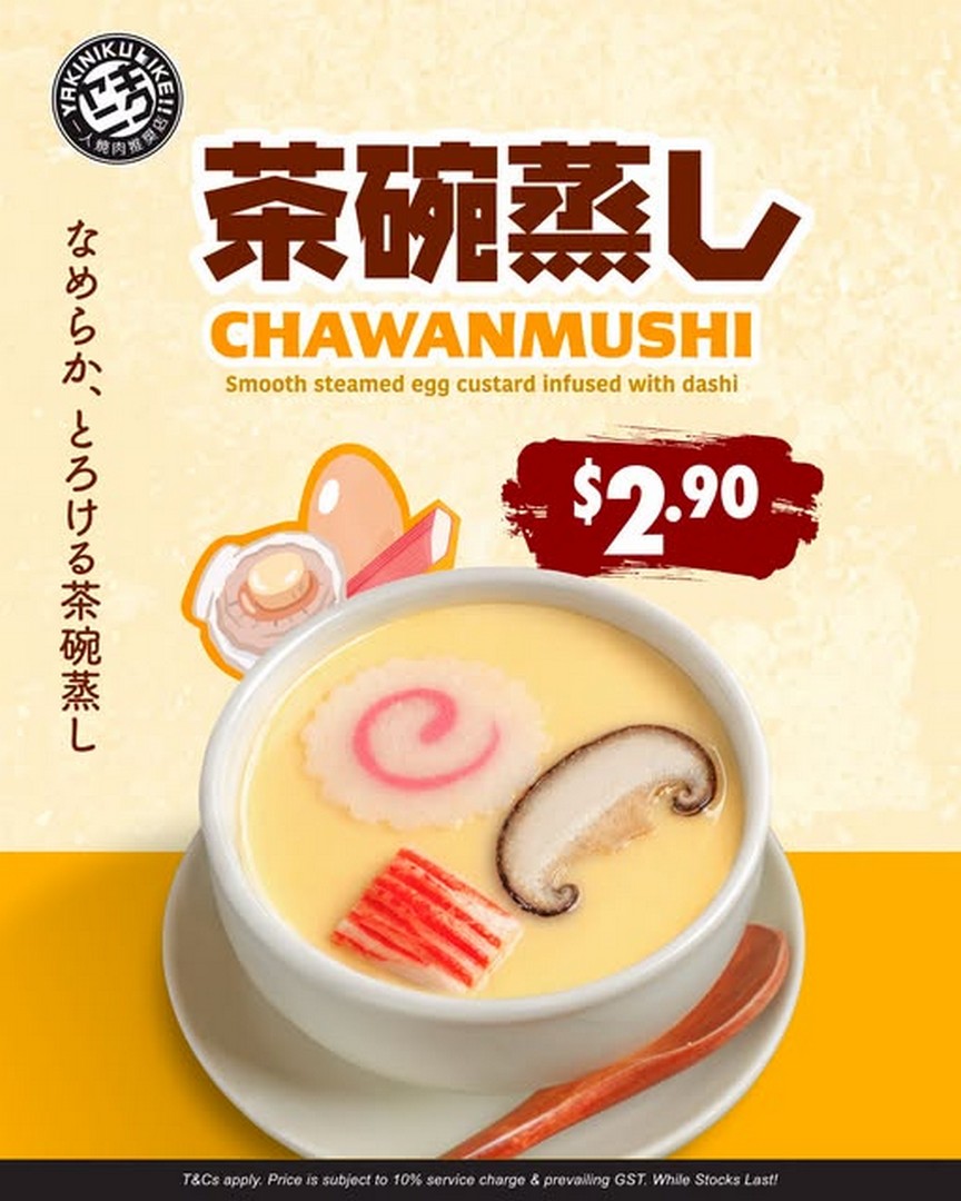 Yakiniku-Like-Singapore-Chawanmushi-Promotion-from-2.90 30 September 2026 onwards: Yakiniku Like Singapore: Chawanmushi Promotion from $2.90, Available at participating outlets