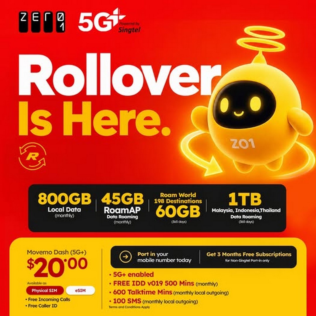 ZERO1-Movemo-Dash-5G-Rollover-Promotion-with-800GB-Data 21 September 2026 onwards: ZERO1: Movemo Dash 5G+ Rollover Promotion with 800GB Data, Roaming and 3 Months Free for Port-In Customers