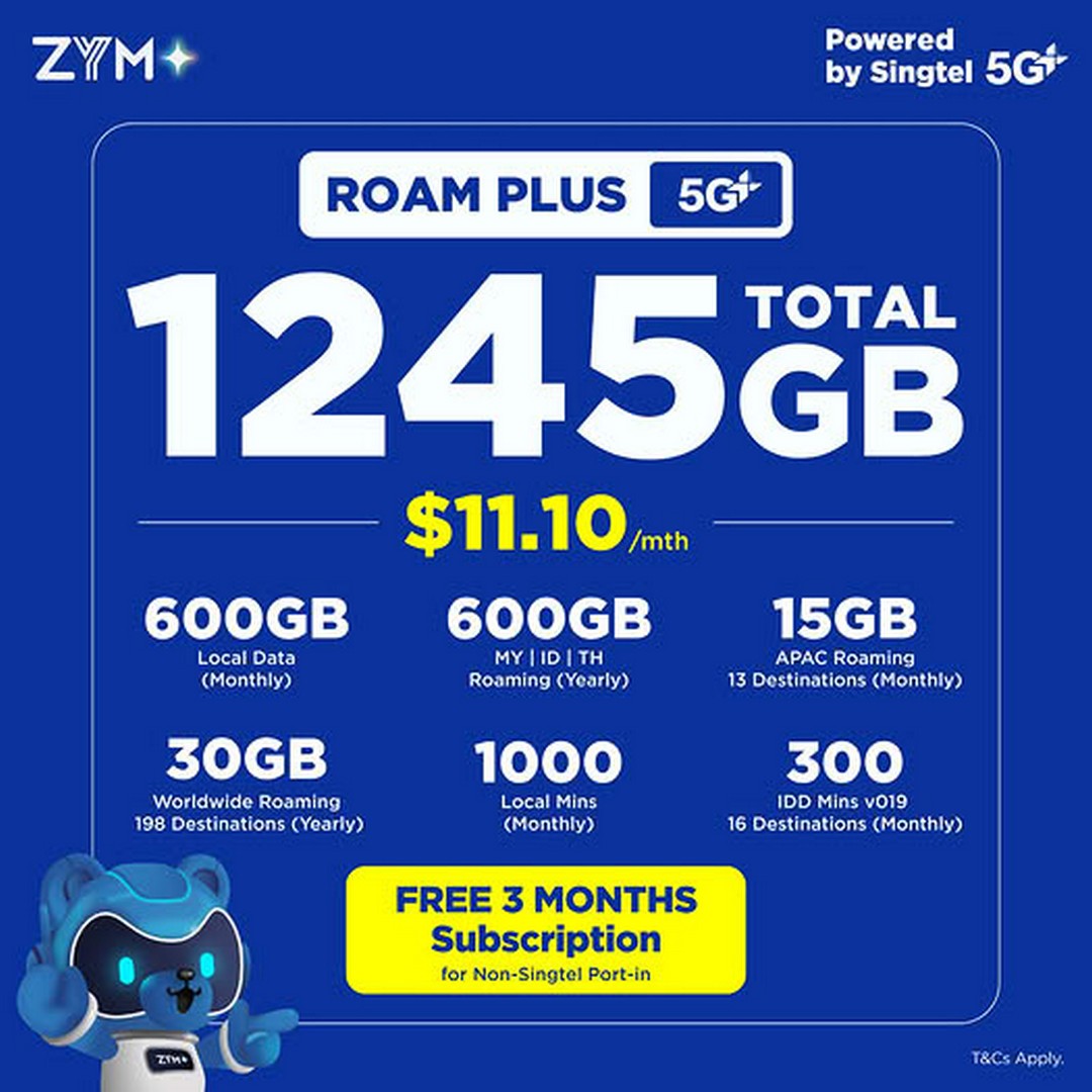 ZYM-Mobile-5G-Promotion-at-11.10-Month-with-3-Months 28 September 2026 onwards: ZYM Mobile: 5G+ Promotion at $11.10/Month with 3 Months Free Subscription, 600GB Data and Roaming Benefits