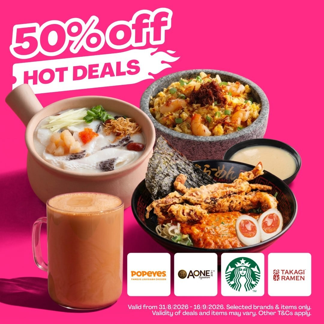 foodpanda-Half-Price-HOT-DEALS-at-50-Off 4-16 September 2026: foodpanda: Half Price HOT DEALS at 50% Off – Save on A-One Signature, Starbucks and Takagi Ramen