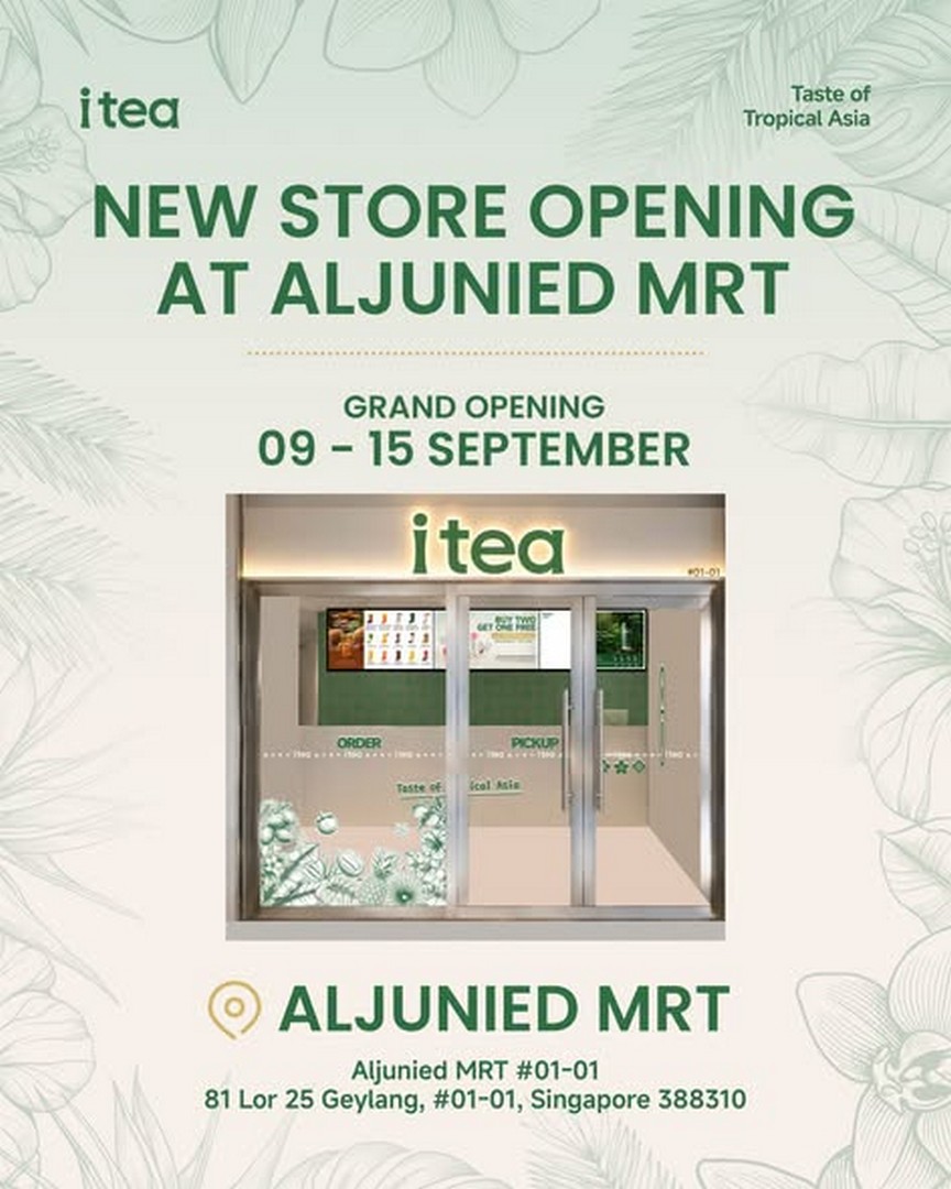 iTea-Singapore-Grand-Opening-Buy-2-Get-1-FREE-Drinks-Promotion 9–15 September 2026: iTea Singapore: Grand Opening Buy 2 Get 1 FREE Drinks Promotion at Aljunied