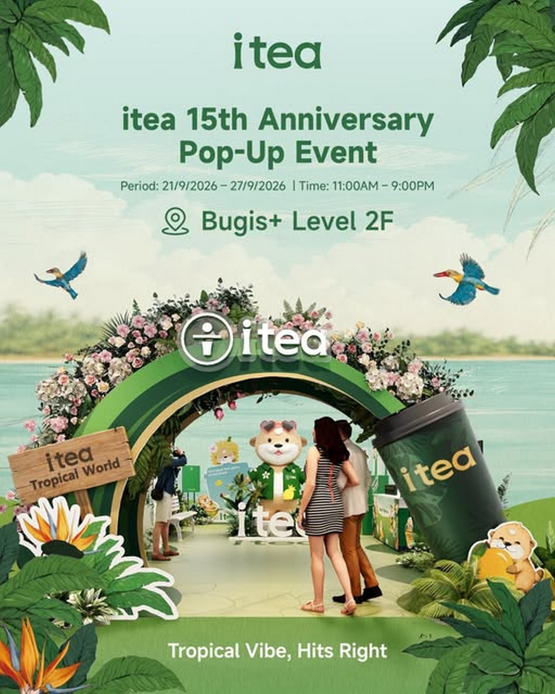 itea-Singapore-15th-Anniversary-Tropical-World-Pop-Up-Promotion 21-27 September 2026: itea Singapore: 15th Anniversary Tropical World Pop-Up Promotion at Bugis+ Level 2, 11AM-9PM