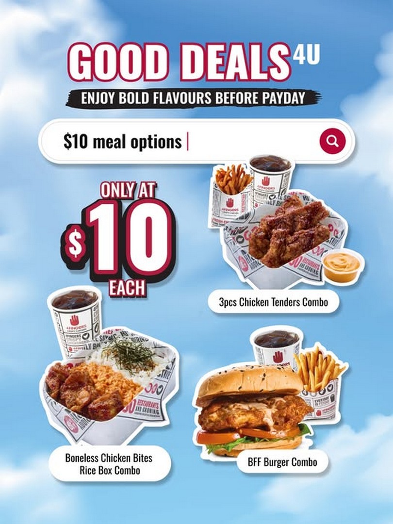 4FINGERS-Crispy-Chicken-Good-Deals-4-U-10-Meal-Combos-Promotion 19–22 October 2026: 4FINGERS Crispy Chicken: Good Deals 4 U $10 Meal Combos Promotion in Singapore – Affordable Crispy Chicken Deals for Dine-In and Takeaway