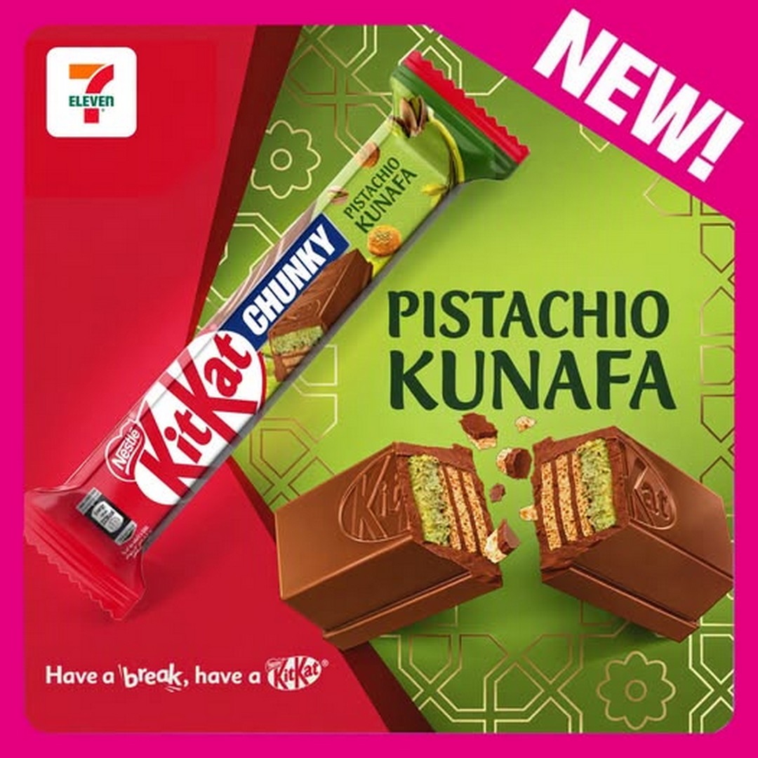 7-Eleven-Singapore-Launches-New-KitKat-Chunky-Pistachio-Kunafa 28 October 2026 onwards: 7-Eleven Singapore Launches New KitKat Chunky Pistachio Kunafa Chocolate Bar and Sharebag Promotion